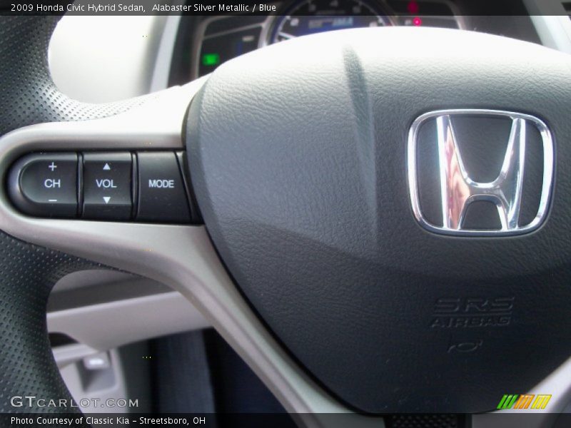 Alabaster Silver Metallic / Blue 2009 Honda Civic Hybrid Sedan