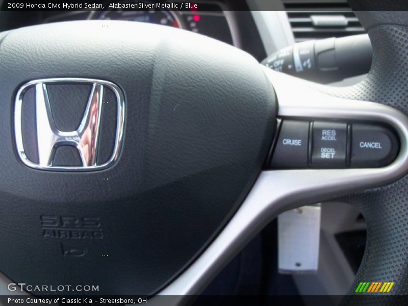 Alabaster Silver Metallic / Blue 2009 Honda Civic Hybrid Sedan