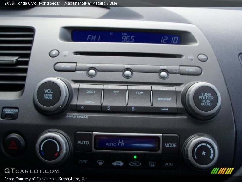 Alabaster Silver Metallic / Blue 2009 Honda Civic Hybrid Sedan