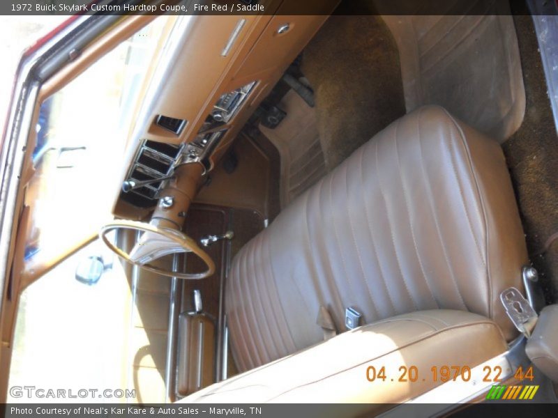Fire Red / Saddle 1972 Buick Skylark Custom Hardtop Coupe