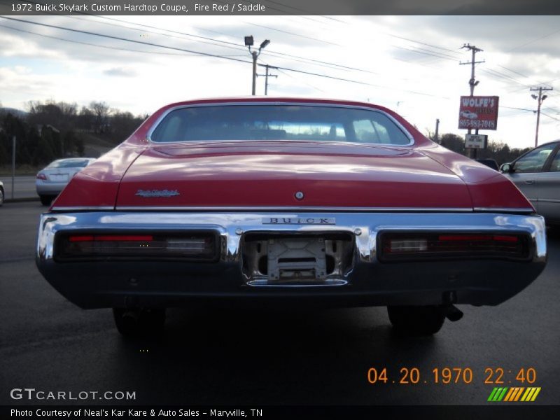 Fire Red / Saddle 1972 Buick Skylark Custom Hardtop Coupe