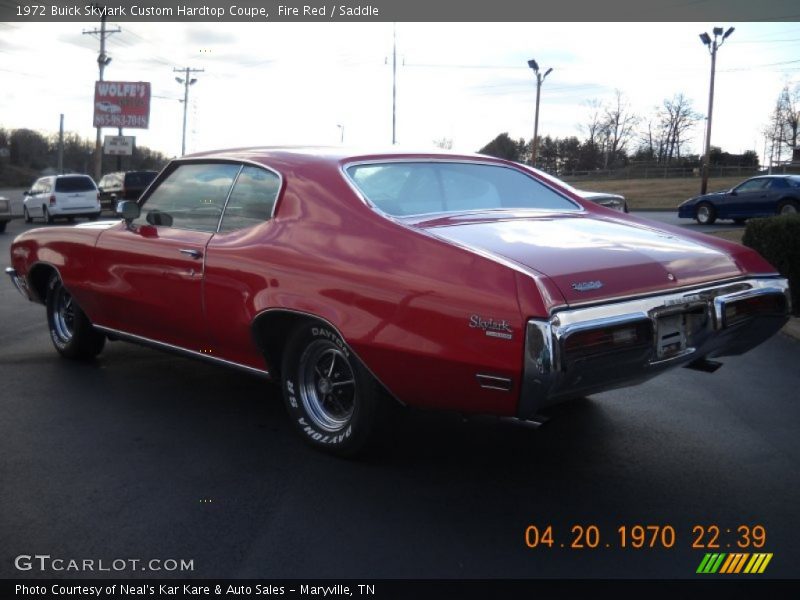 Fire Red / Saddle 1972 Buick Skylark Custom Hardtop Coupe