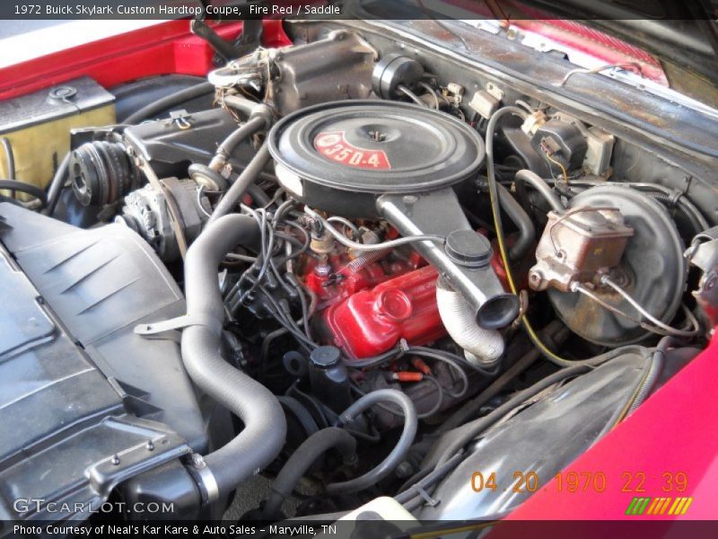  1972 Skylark Custom Hardtop Coupe Engine - 350 cid 4bbl OHV 16-Valve V8