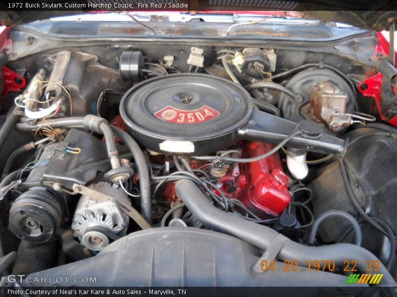  1972 Skylark Custom Hardtop Coupe Engine - 350 cid 4bbl OHV 16-Valve V8