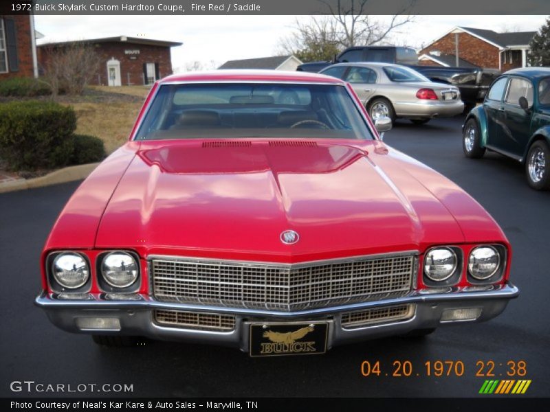 Fire Red / Saddle 1972 Buick Skylark Custom Hardtop Coupe