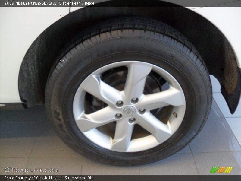 Glacier Pearl / Beige 2009 Nissan Murano SL AWD