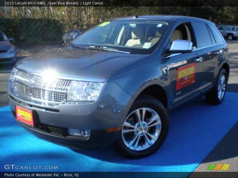 Steel Blue Metallic / Light Camel 2010 Lincoln MKX AWD