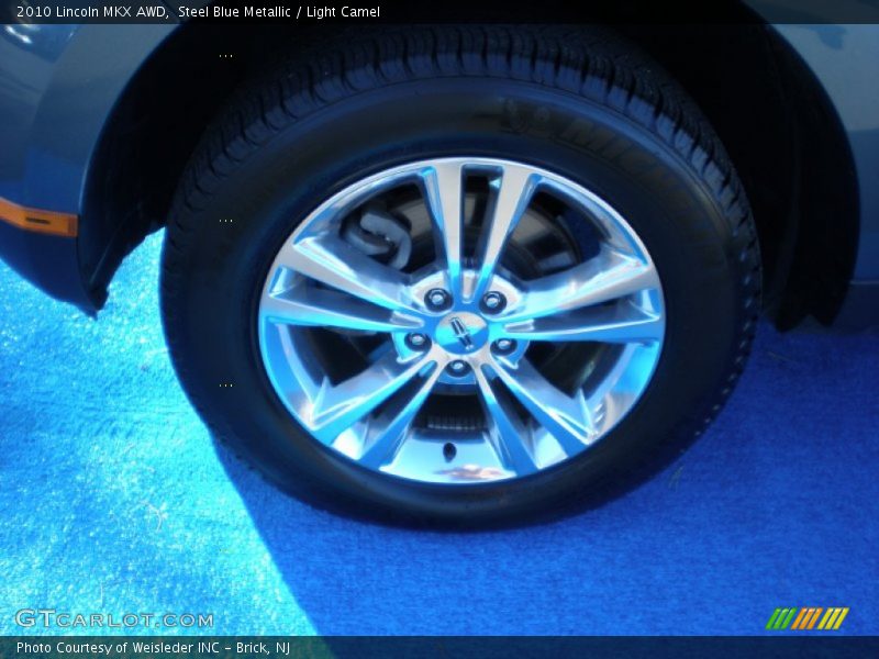 Steel Blue Metallic / Light Camel 2010 Lincoln MKX AWD