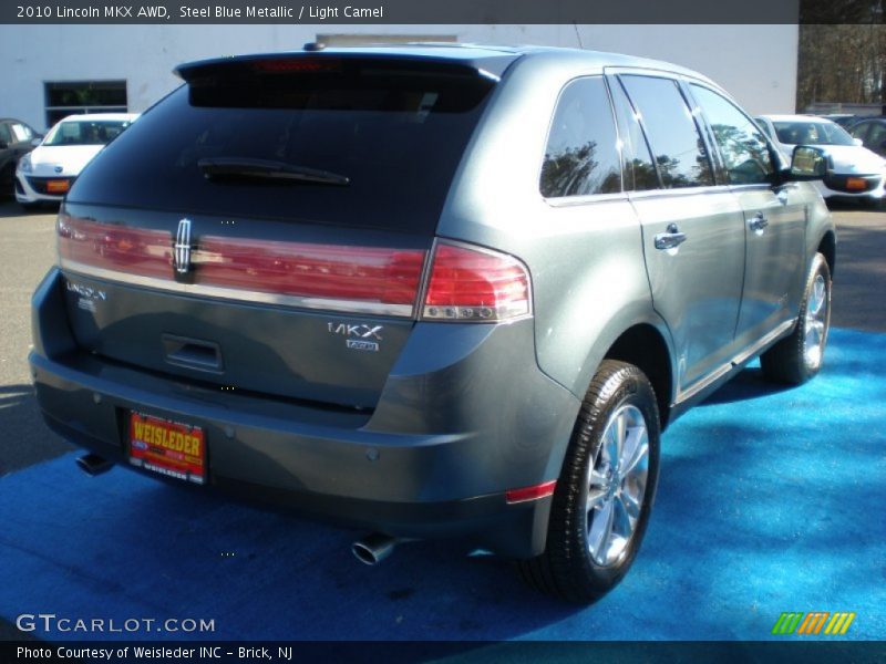 Steel Blue Metallic / Light Camel 2010 Lincoln MKX AWD