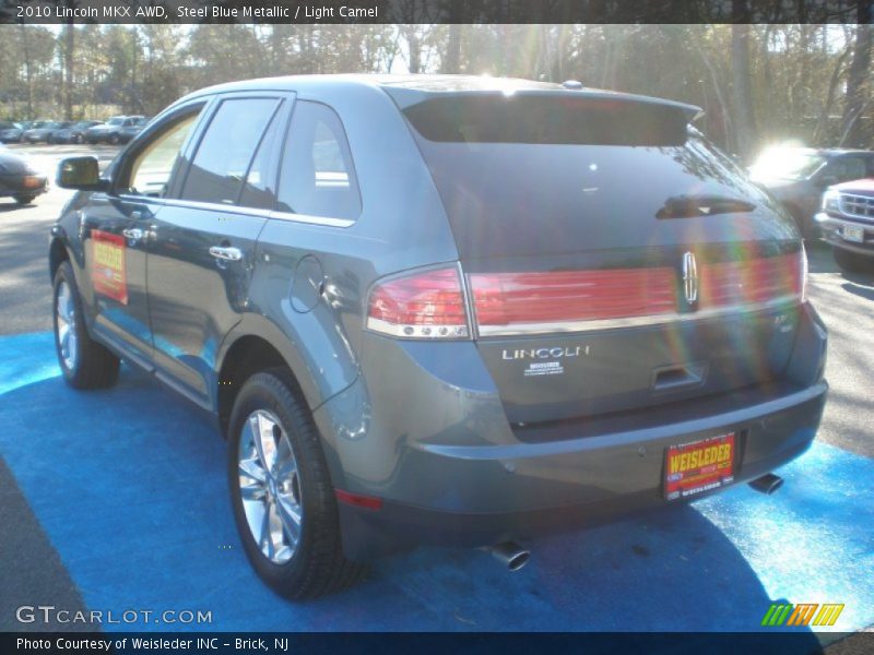 Steel Blue Metallic / Light Camel 2010 Lincoln MKX AWD