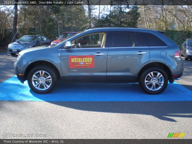 Steel Blue Metallic / Light Camel 2010 Lincoln MKX AWD