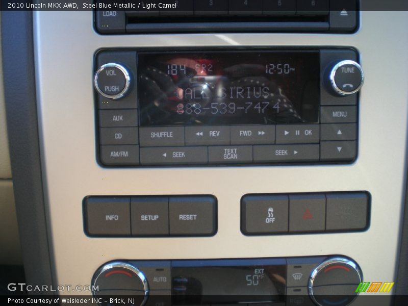 Steel Blue Metallic / Light Camel 2010 Lincoln MKX AWD
