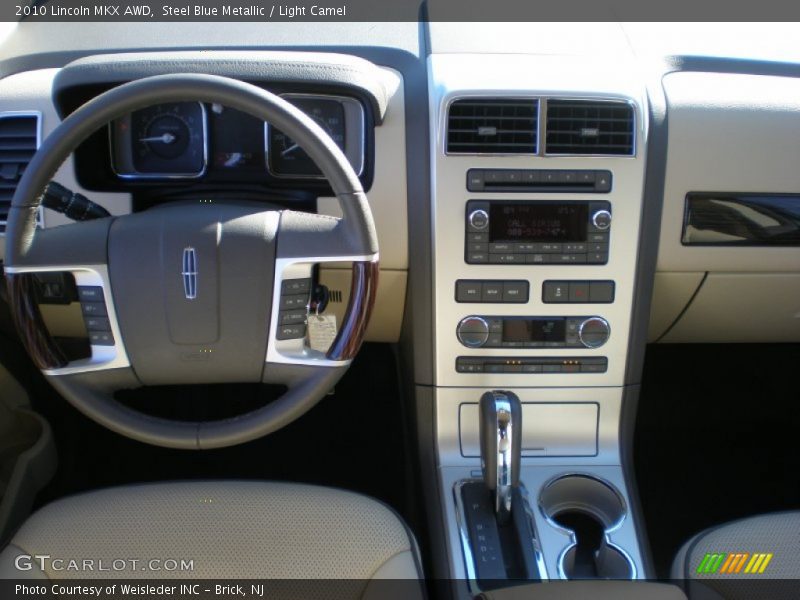 Steel Blue Metallic / Light Camel 2010 Lincoln MKX AWD