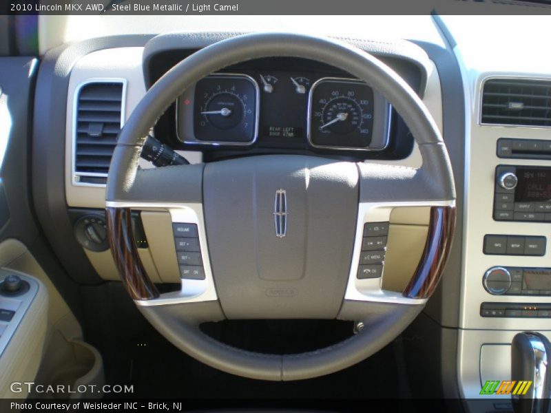 Steel Blue Metallic / Light Camel 2010 Lincoln MKX AWD