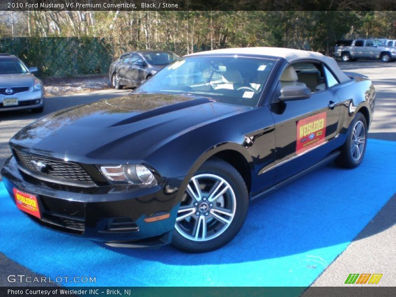 Black / Stone 2010 Ford Mustang V6 Premium Convertible