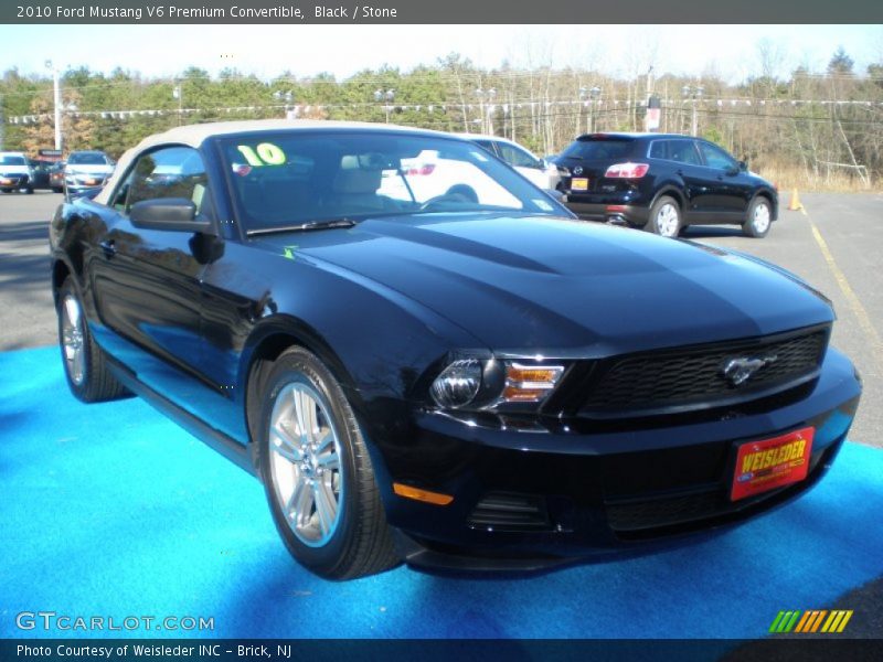 Black / Stone 2010 Ford Mustang V6 Premium Convertible
