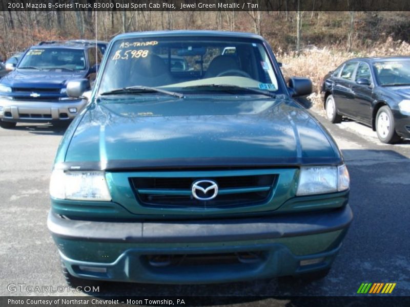 Jewel Green Metallic / Tan 2001 Mazda B-Series Truck B3000 Dual Sport Cab Plus