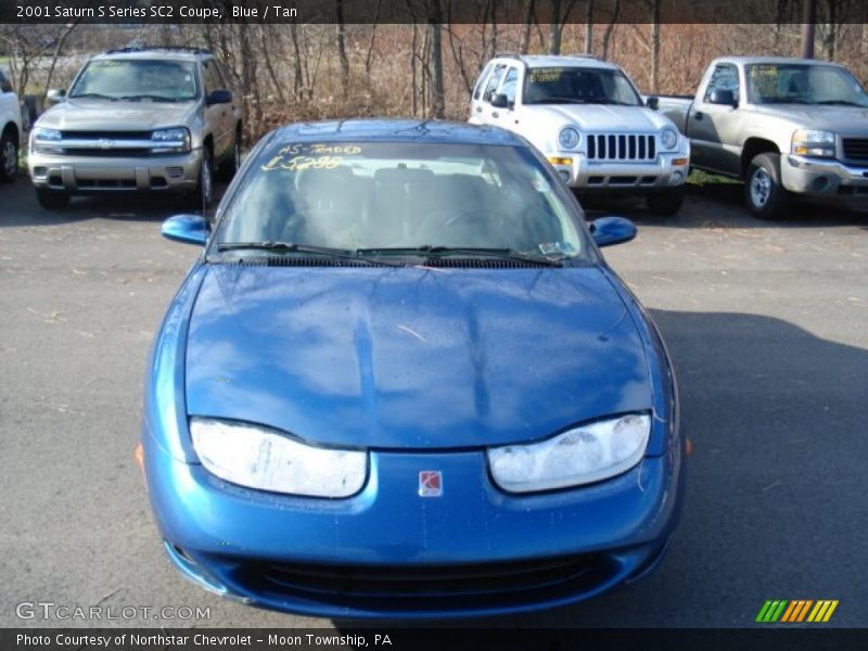 Blue / Tan 2001 Saturn S Series SC2 Coupe