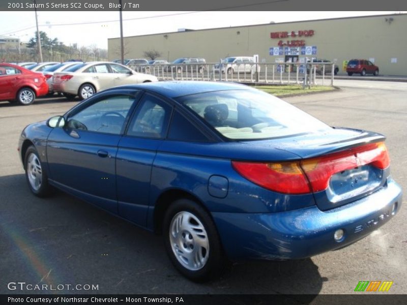 Blue / Tan 2001 Saturn S Series SC2 Coupe