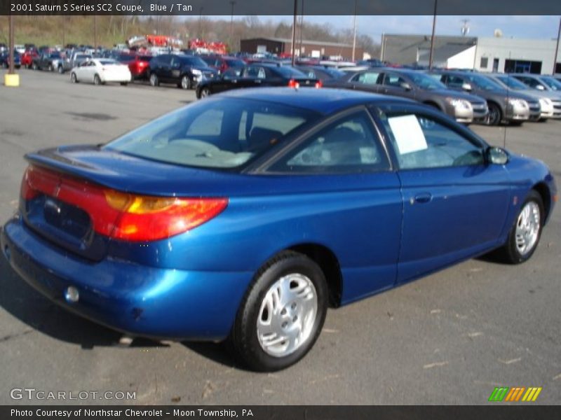 Blue / Tan 2001 Saturn S Series SC2 Coupe