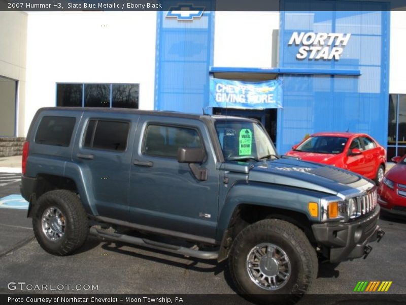 Slate Blue Metallic / Ebony Black 2007 Hummer H3
