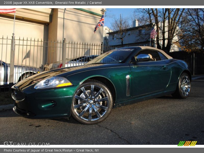 Emerald Fire Metallic / Caramel 2008 Jaguar XK XK8 Convertible