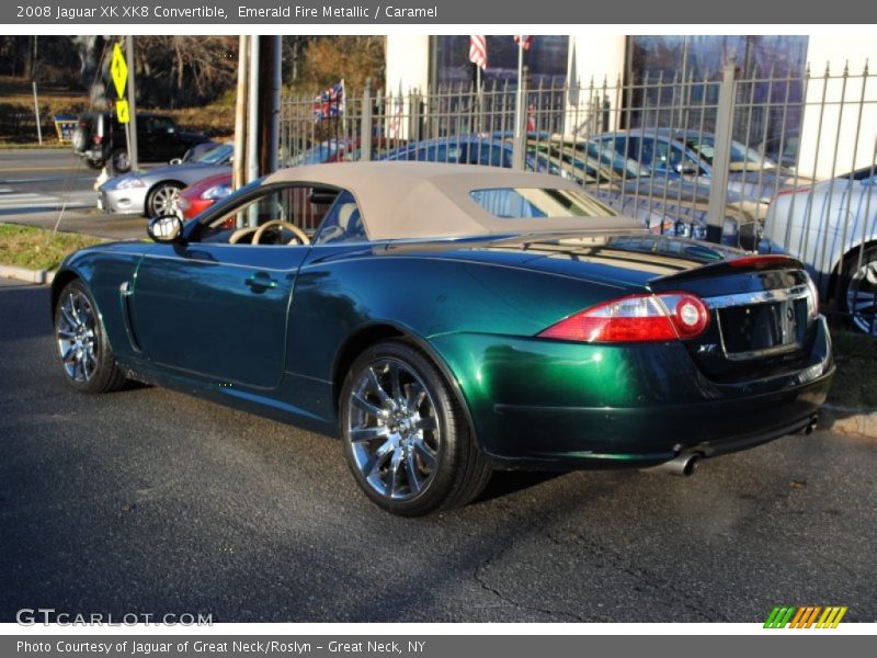 Emerald Fire Metallic / Caramel 2008 Jaguar XK XK8 Convertible