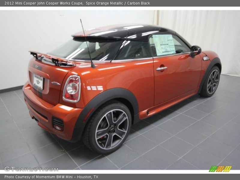 Spice Orange Metallic / Carbon Black 2012 Mini Cooper John Cooper Works Coupe
