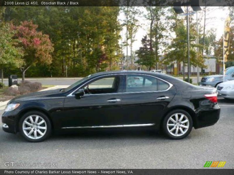 Obsidian Black / Black 2008 Lexus LS 460