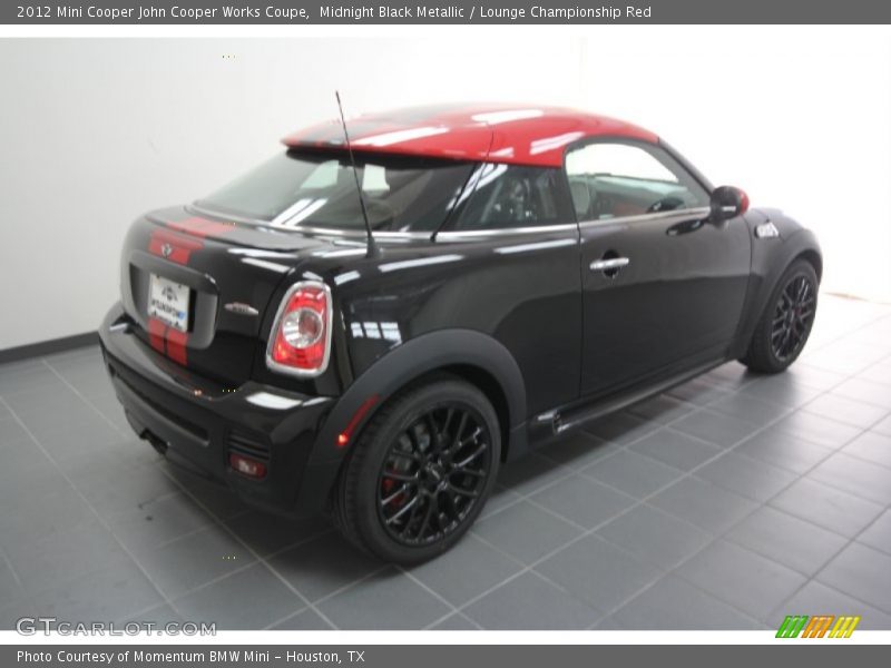 Midnight Black Metallic / Lounge Championship Red 2012 Mini Cooper John Cooper Works Coupe