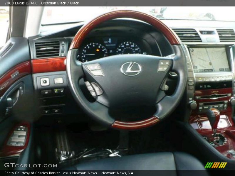 Obsidian Black / Black 2008 Lexus LS 460