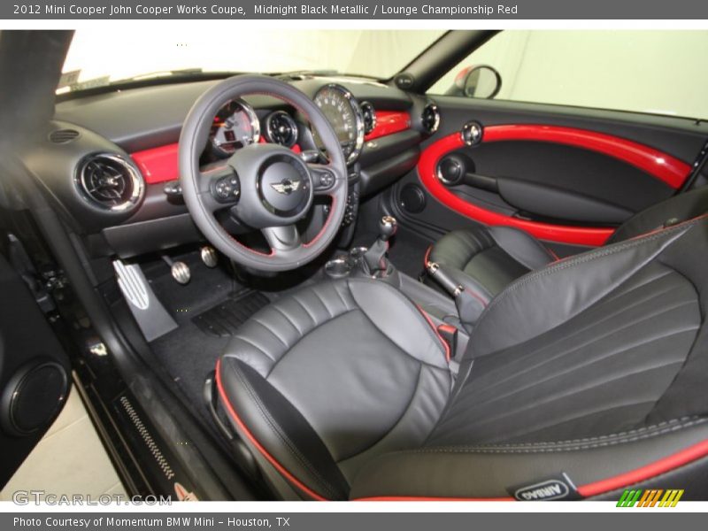 Midnight Black Metallic / Lounge Championship Red 2012 Mini Cooper John Cooper Works Coupe