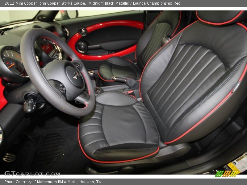 Midnight Black Metallic / Lounge Championship Red 2012 Mini Cooper John Cooper Works Coupe