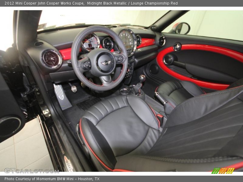 Midnight Black Metallic / Lounge Championship Red 2012 Mini Cooper John Cooper Works Coupe