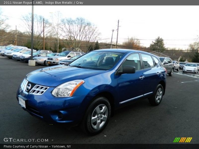 Indigo Blue Metallic / Gray 2011 Nissan Rogue S AWD