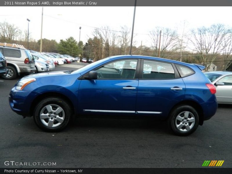 Indigo Blue Metallic / Gray 2011 Nissan Rogue S AWD