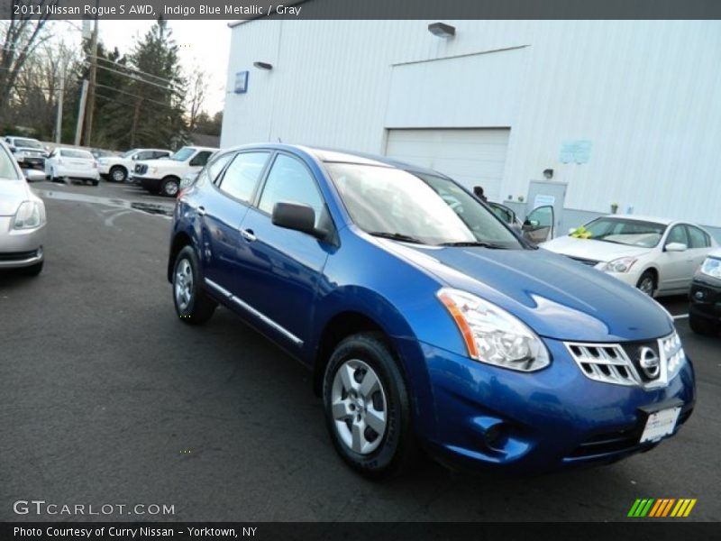 Indigo Blue Metallic / Gray 2011 Nissan Rogue S AWD
