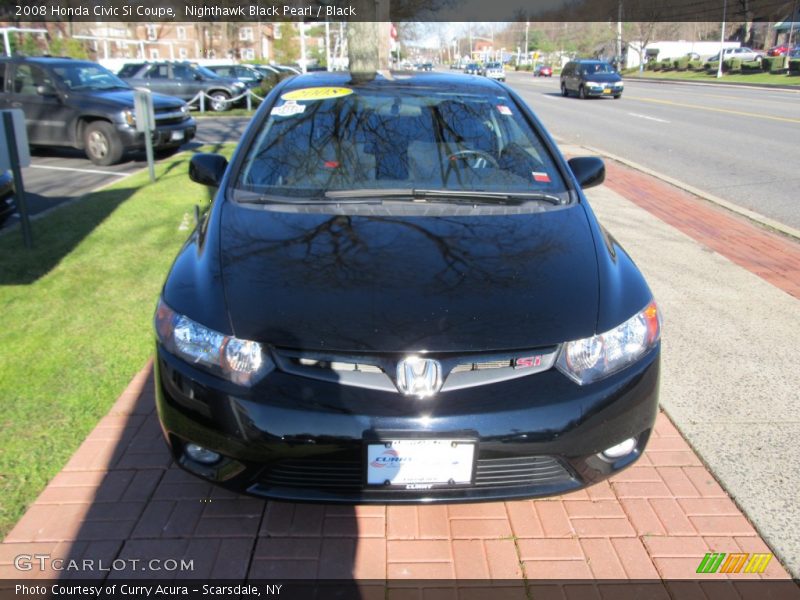 Nighthawk Black Pearl / Black 2008 Honda Civic Si Coupe
