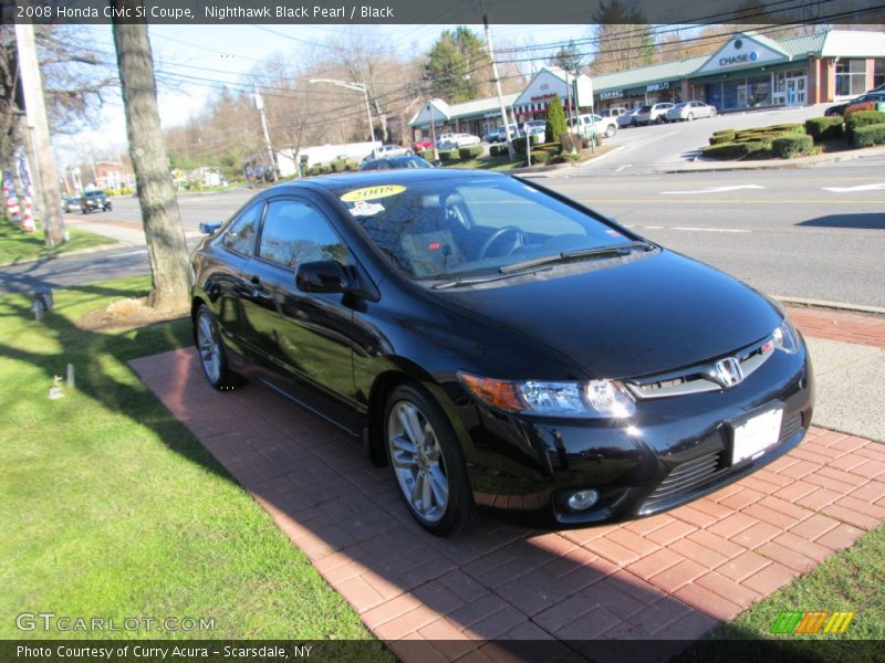 Nighthawk Black Pearl / Black 2008 Honda Civic Si Coupe