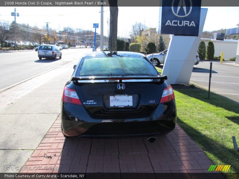 Nighthawk Black Pearl / Black 2008 Honda Civic Si Coupe