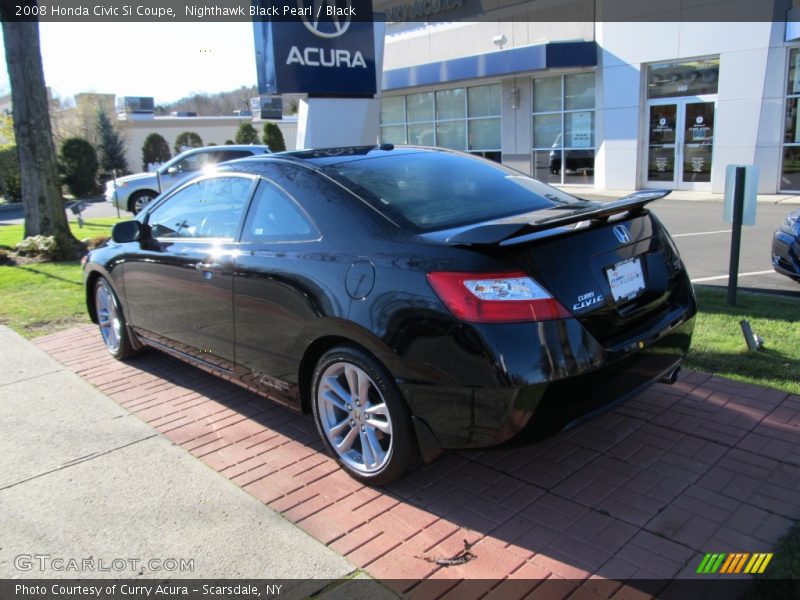 Nighthawk Black Pearl / Black 2008 Honda Civic Si Coupe
