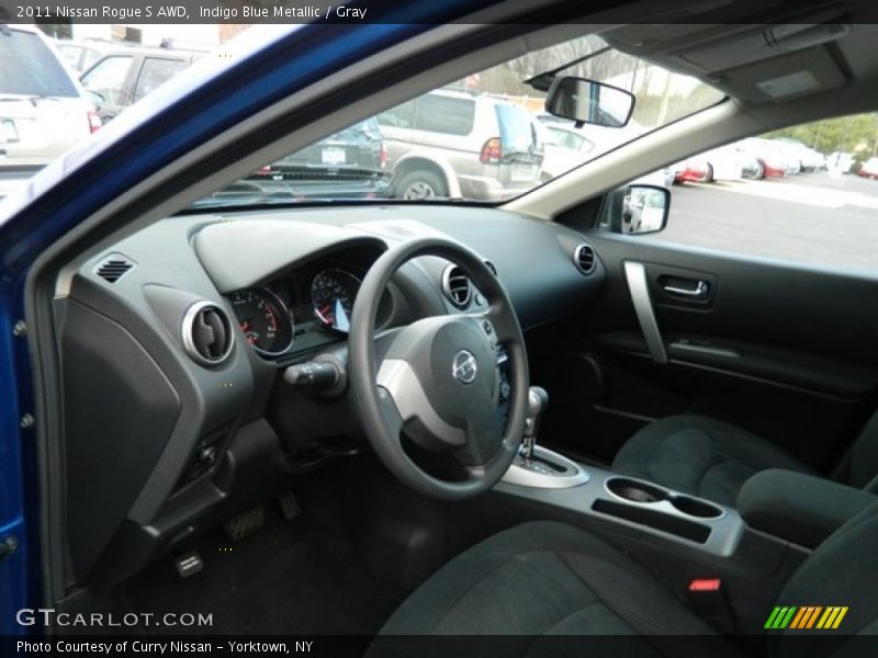 Indigo Blue Metallic / Gray 2011 Nissan Rogue S AWD