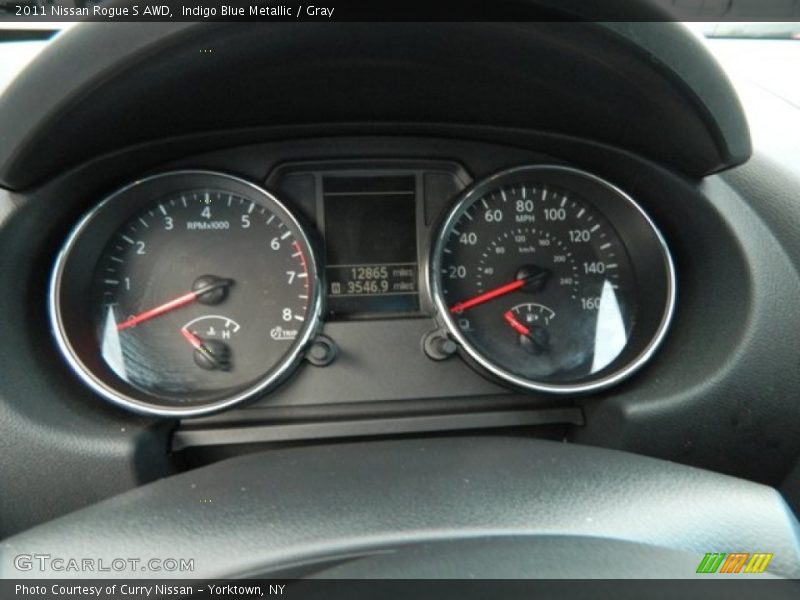 Indigo Blue Metallic / Gray 2011 Nissan Rogue S AWD