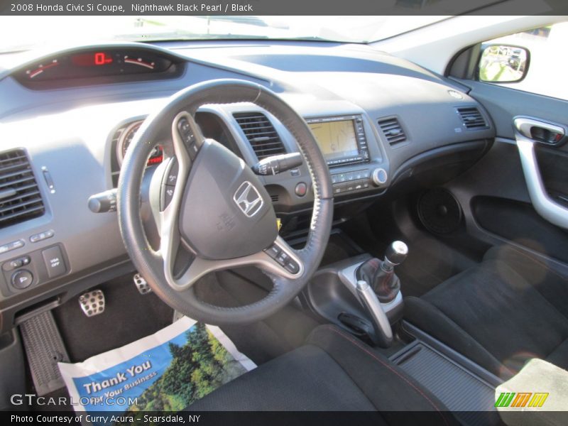 Nighthawk Black Pearl / Black 2008 Honda Civic Si Coupe