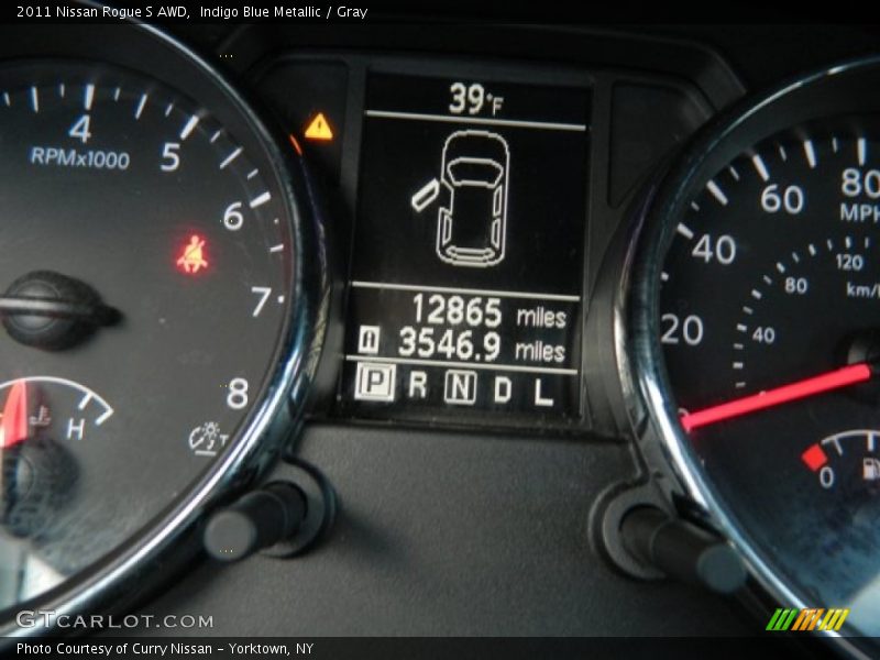 Indigo Blue Metallic / Gray 2011 Nissan Rogue S AWD