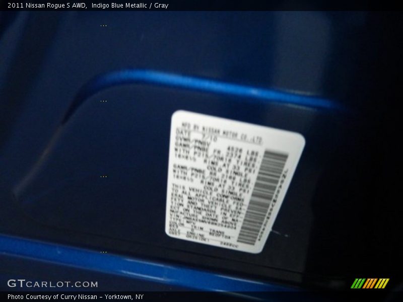 Indigo Blue Metallic / Gray 2011 Nissan Rogue S AWD