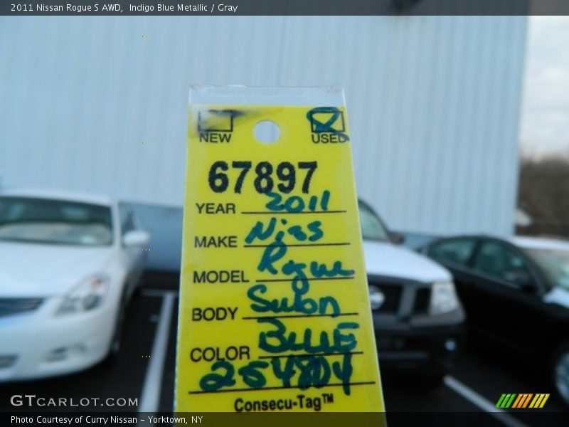 Indigo Blue Metallic / Gray 2011 Nissan Rogue S AWD
