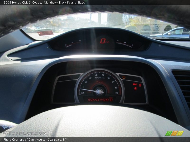 Nighthawk Black Pearl / Black 2008 Honda Civic Si Coupe