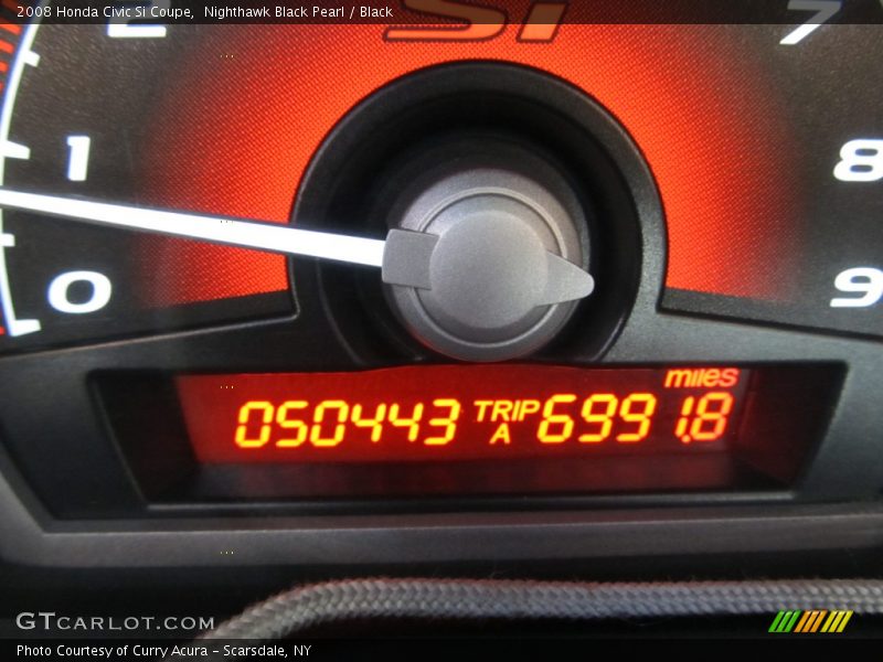 Nighthawk Black Pearl / Black 2008 Honda Civic Si Coupe