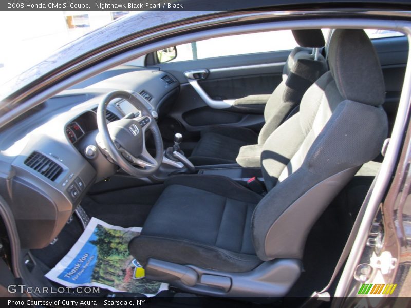 Nighthawk Black Pearl / Black 2008 Honda Civic Si Coupe